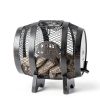 Makuvine Wine Cork Display Barrel Rustic Metal Tabletop Rack-7