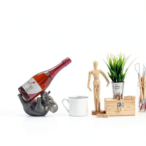 Comfy Hour Modern Resin Wine Rack Tabletop Animal Decor-2