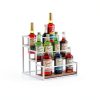 THYGIFTREE Coffee Syrup Rack Metal Wood Organizer Kitchen-5