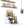 THYGIFTREE Coffee Syrup Rack Metal Wood Organizer Kitchen-6