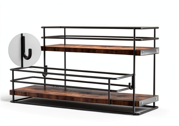 Nuovoware Black 2 Tier Syrup Rack Countertop-5