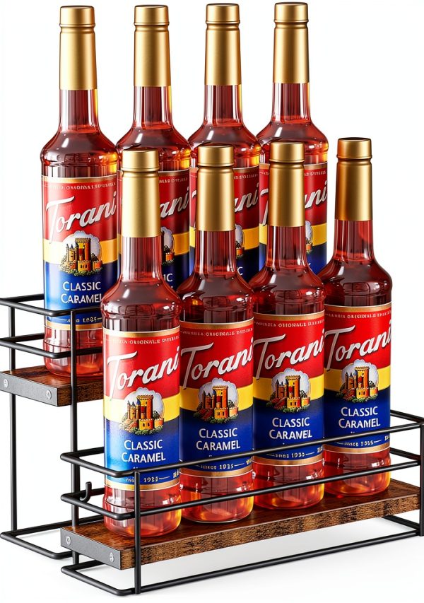 Nuovoware Black 2 Tier Syrup Rack Countertop-0