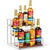 THYGIFTREE Coffee Syrup Rack Metal Wood Organizer Kitchen-2