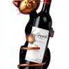 Cat Wine Rack Drincarier Metal Modern Holder-0