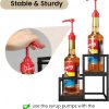 THYGIFTREE Syrup Rack Metal Wood Countertop Organizer-2