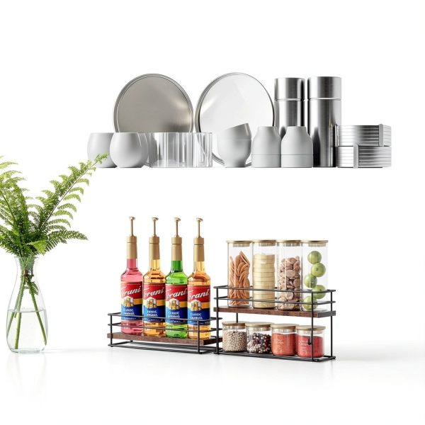 Nuovoware Black 2 Tier Syrup Rack Countertop-2