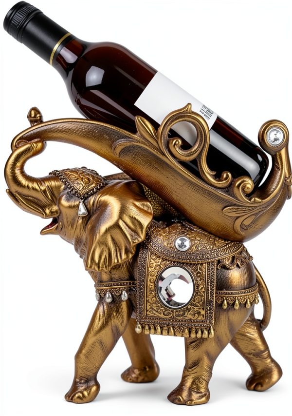 Thai Elephant Wine Rack ICE ARMOR Home Decor Wine Holder-0