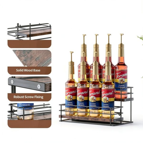 Nuovoware Black 2 Tier Syrup Rack Countertop-3