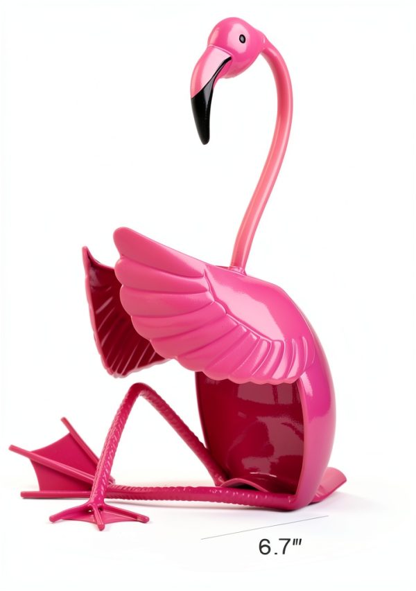 Tooarts Flamingo Wine Holder Metal Decor Kitchen Dining Gift-1