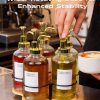IntreLife Coffee Syrup Organizer Bamboo Iron Rustic Style-5