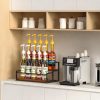 THYGIFTREE Syrup Rack Metal Wood Countertop Organizer-7
