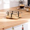 IntreLife Coffee Syrup Organizer Bamboo Iron Rustic Style-2