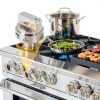 Azdele AEZ73453509 Stove Knob for LG Gas Range Gold Steel 5 Pack-5