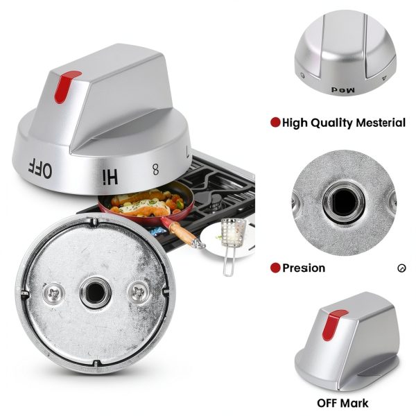 Samsung Range Knob Polerden Stainless Steel Push‑Button NE63T8111SS/AA-5