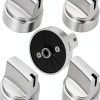 Gas Stove Knob Replacement Aekops 5 Pack Stainless Steel Knobs for GE-0