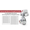 Samsung Range Knob Polerden Stainless Steel Push‑Button NE63T8111SS/AA-1