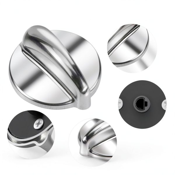 Surface Burner Control Knob for GE Stoves Stainless Steel Heavy Duty-2