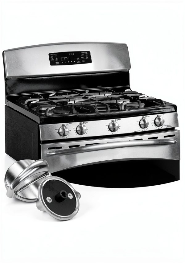 Surface Burner Control Knob for GE Stoves Stainless Steel Heavy Duty-6
