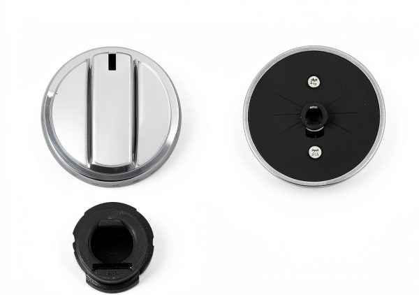 GE Stove Knobs Anniparts 5pcs Silver Plastic Push-Button Replacement-2