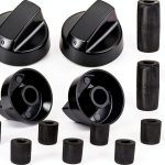Blutoget Black Universal Control Knobs 4 Pack with 12 Adapters-0