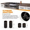Blutoget Black Universal Control Knobs 4 Pack with 12 Adapters-3