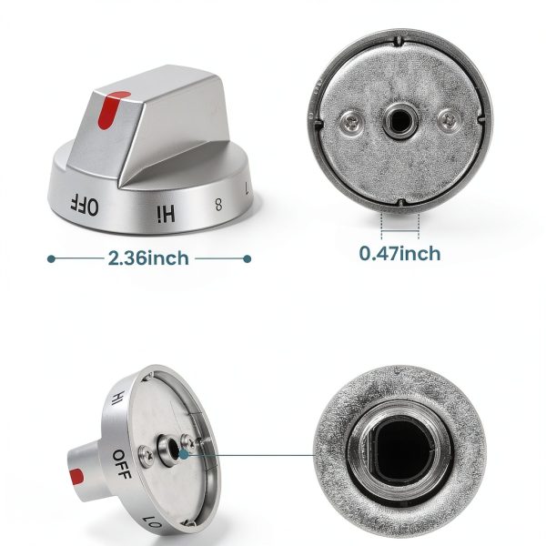 Samsung Range Knob Polerden Stainless Steel Push‑Button NE63T8111SS/AA-3