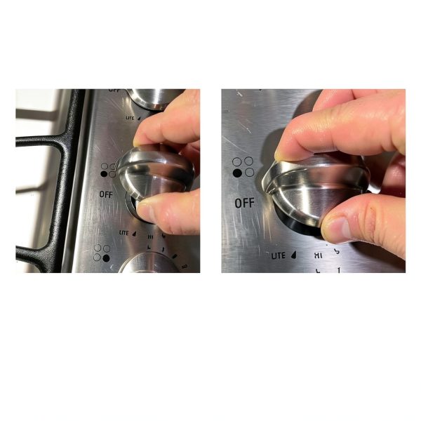 Surface Burner Control Knob for GE Stoves Stainless Steel Heavy Duty-4