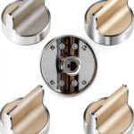 TOMOON Gas Stove Knob for Whirlpool WCG97US0DS00 Steel 5 Pack-0