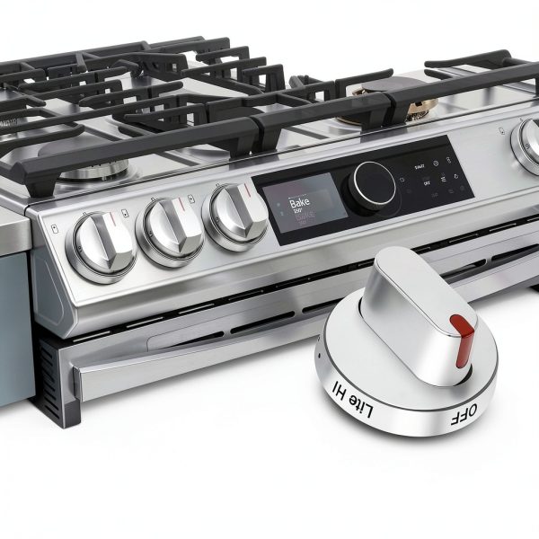 DG64-00472A 5pcs Stove Knob Set – MONKEMON Steel for Samsung Range-6