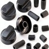 TOHAXPLS 4-Pack Black Control Knobs for Oven Stove Range D-Hole Fit-0