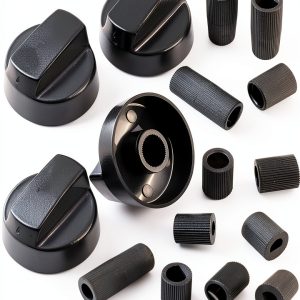 TOHAXPLS 4-Pack Black Control Knobs for Oven Stove Range D-Hole Fit-0