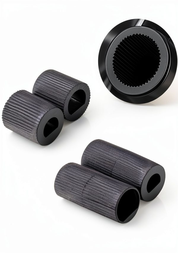 TOHAXPLS 4-Pack Black Control Knobs for Oven Stove Range D-Hole Fit-5