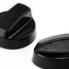 TOHAXPLS 4-Pack Black Control Knobs for Oven Stove Range D-Hole Fit-4