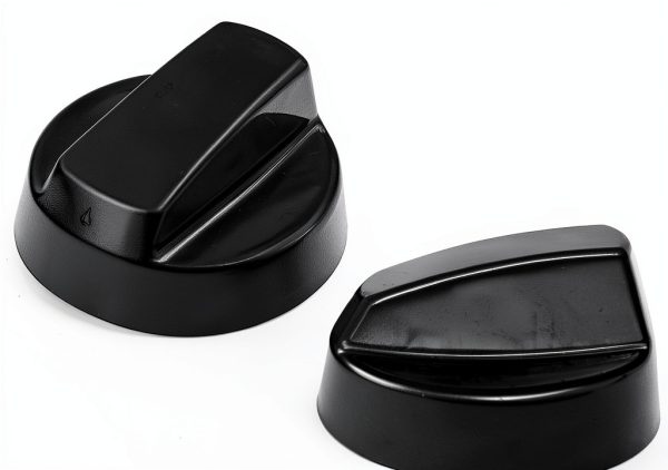 TOHAXPLS 4-Pack Black Control Knobs for Oven Stove Range D-Hole Fit-4