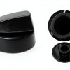 TOHAXPLS 4-Pack Black Control Knobs for Oven Stove Range D-Hole Fit-1
