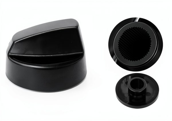 TOHAXPLS 4-Pack Black Control Knobs for Oven Stove Range D-Hole Fit-1
